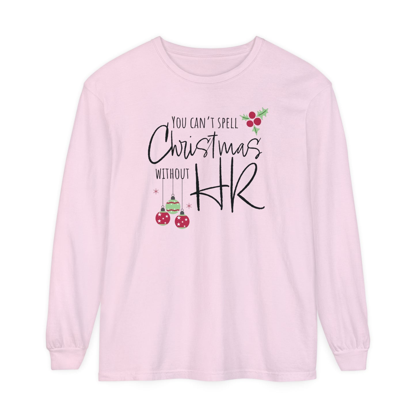Christmas HR Long Sleeve T-Shirt | Comfort Colors