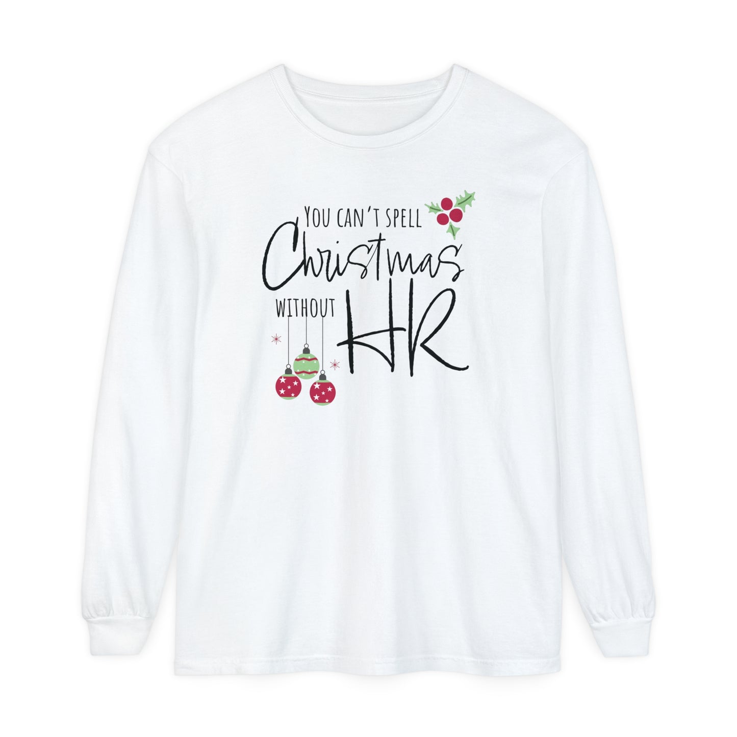Christmas HR Long Sleeve T-Shirt | Comfort Colors