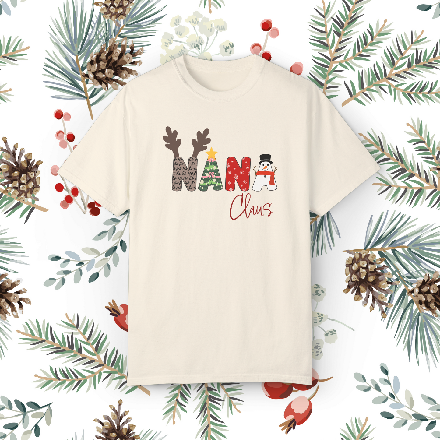 Nana Christmas T Shirt| Comfort Colors