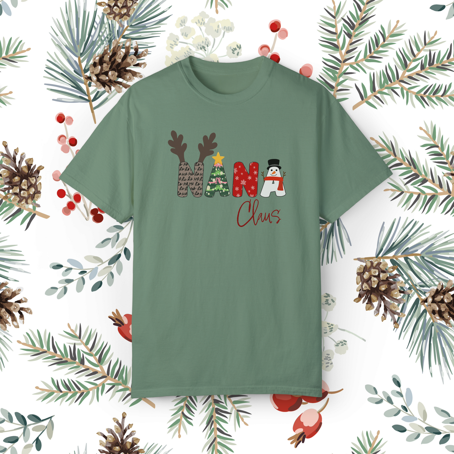Nana Christmas T Shirt| Comfort Colors
