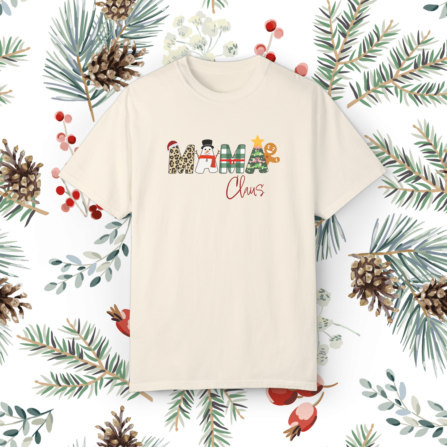 Mama Claus T Shirt | Comfort Colors