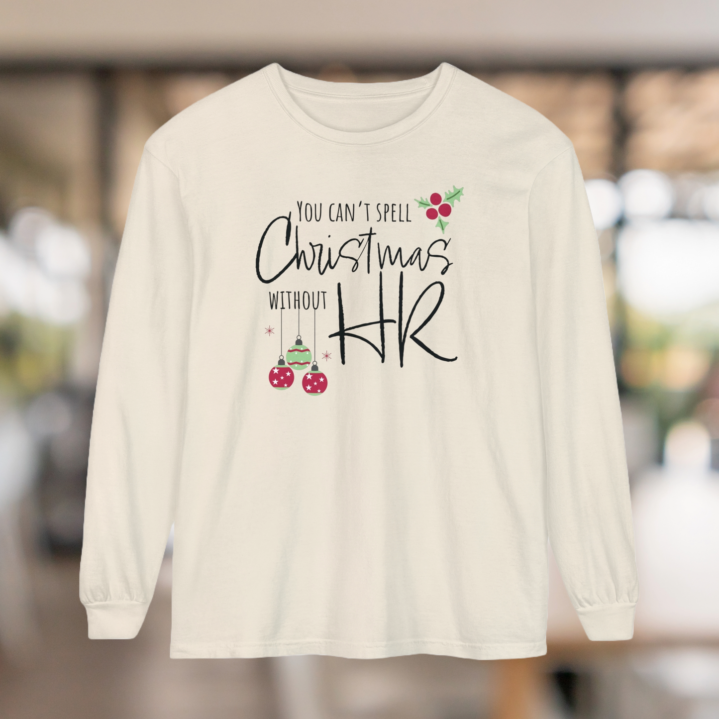 Christmas HR Long Sleeve T-Shirt | Comfort Colors