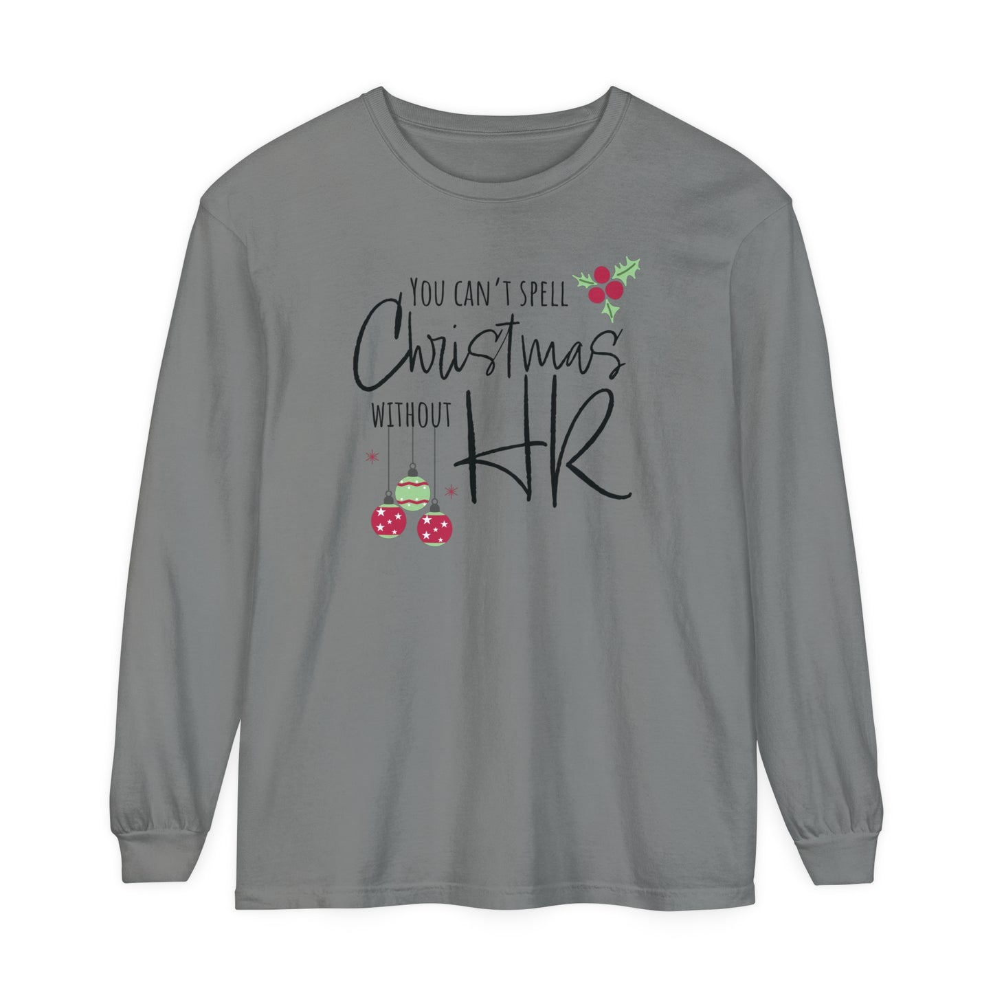 Christmas HR Long Sleeve T-Shirt | Comfort Colors