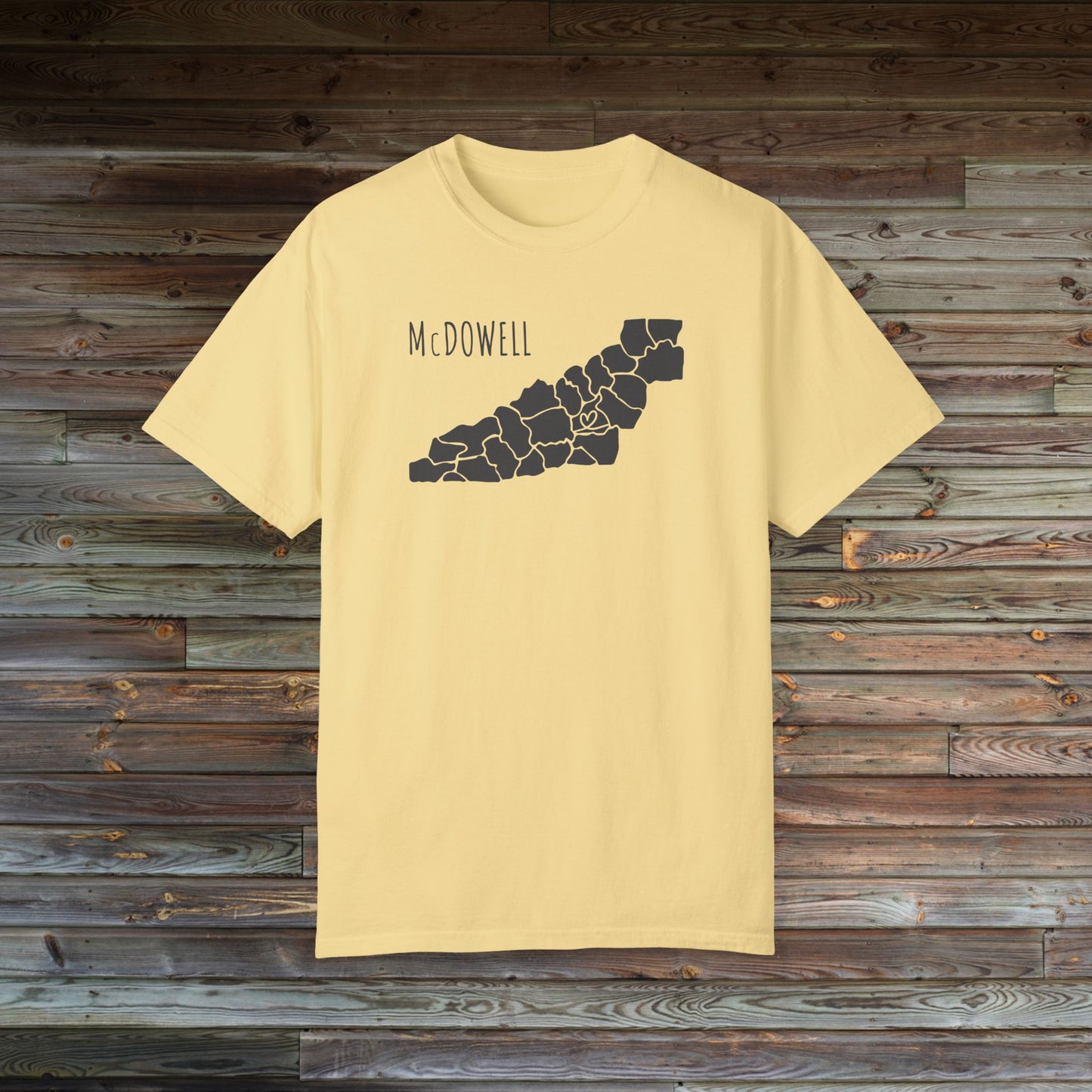 McDowell County Heart | County Heart Collection | North Carolina Shirt | NC Mountains | Mountain Shirt | Western NC Shirt | Comfort Colors