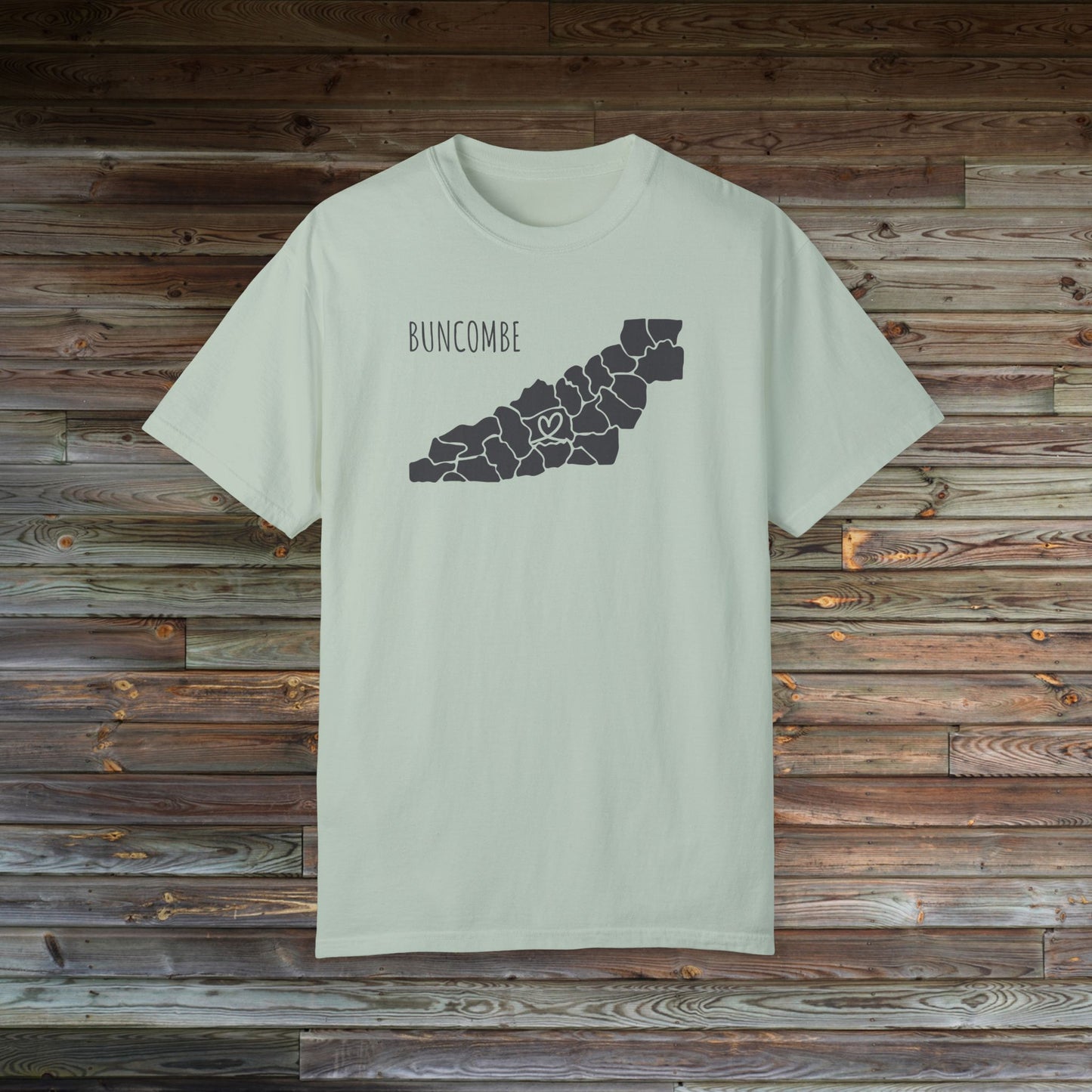 Buncombe County Heart | County Heart Collection | North Carolina Shirt | NC Mountains | Mountain Shirt | Western NC Shirt | Comfort Colors