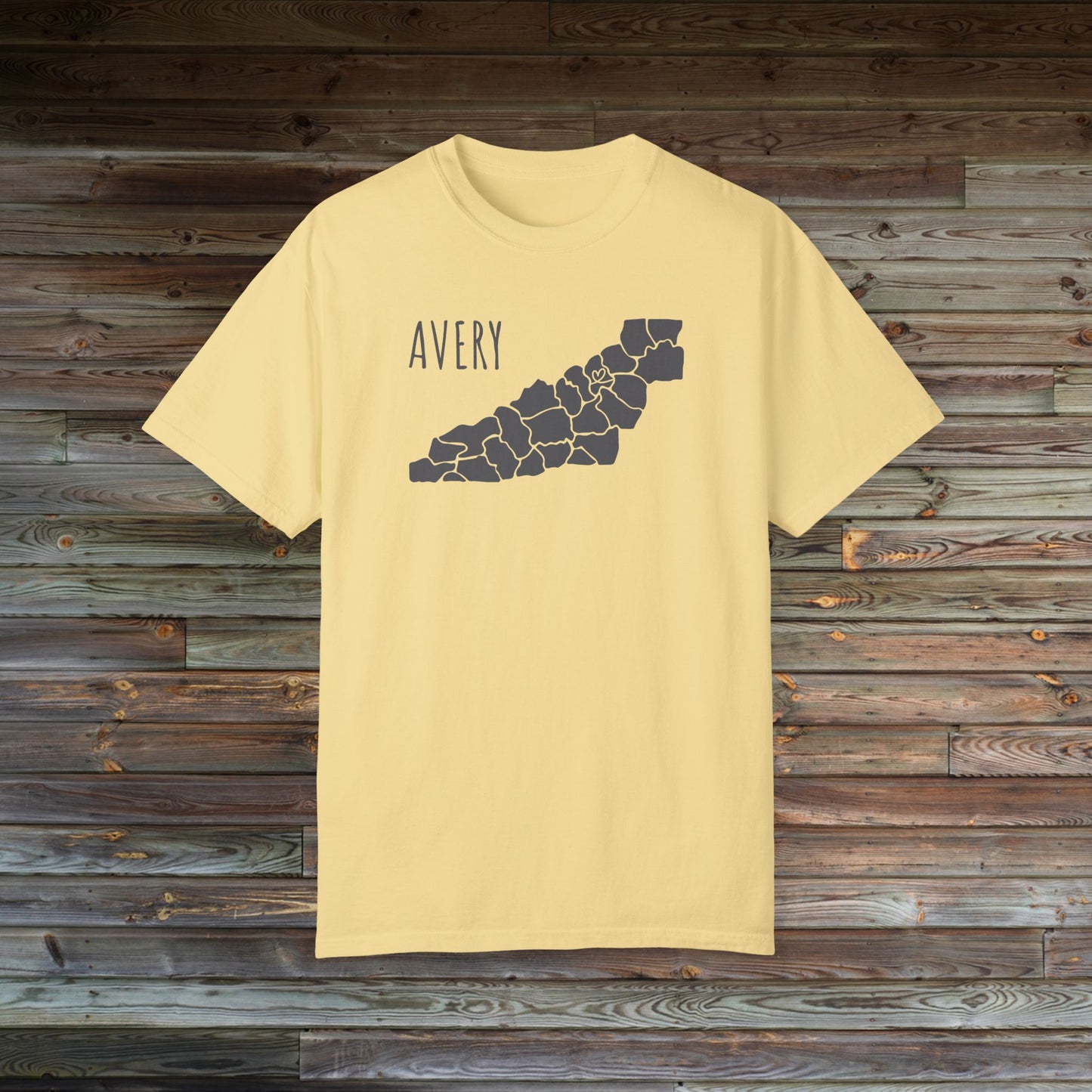 Avery County Heart | County Heart Collection | North Carolina Shirt | NC Mountains | Mountain Shirt | Western NC Shirt | Comfort Colors
