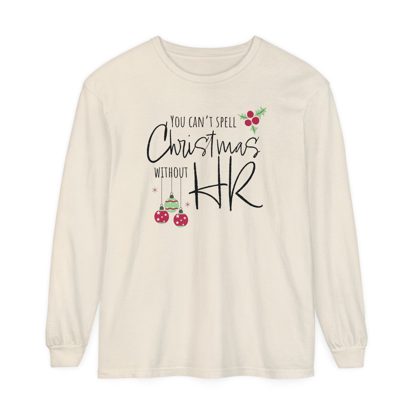 Christmas HR Long Sleeve T-Shirt | Comfort Colors