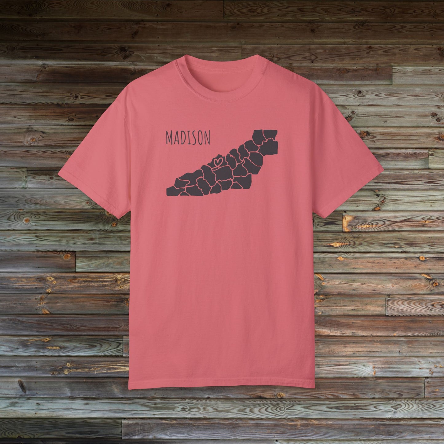 Madison County Heart | County Heart Collection | North Carolina Shirt | NC Mountains | Mountain Shirt | Western NC Shirt | Comfort Colors