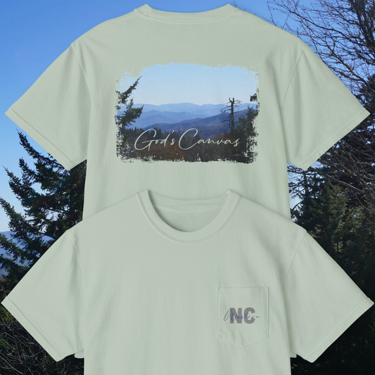 God's Canvas Mountain Shirt | Comfort Colors Unisex Garment-Dyed Pocket T-Shirt