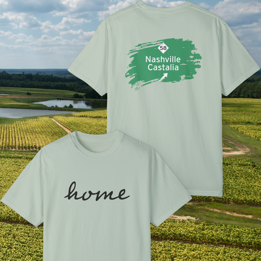 Nashville NC Road Sign Home | Comfort Colors Unisex Garment-Dyed T-shirt