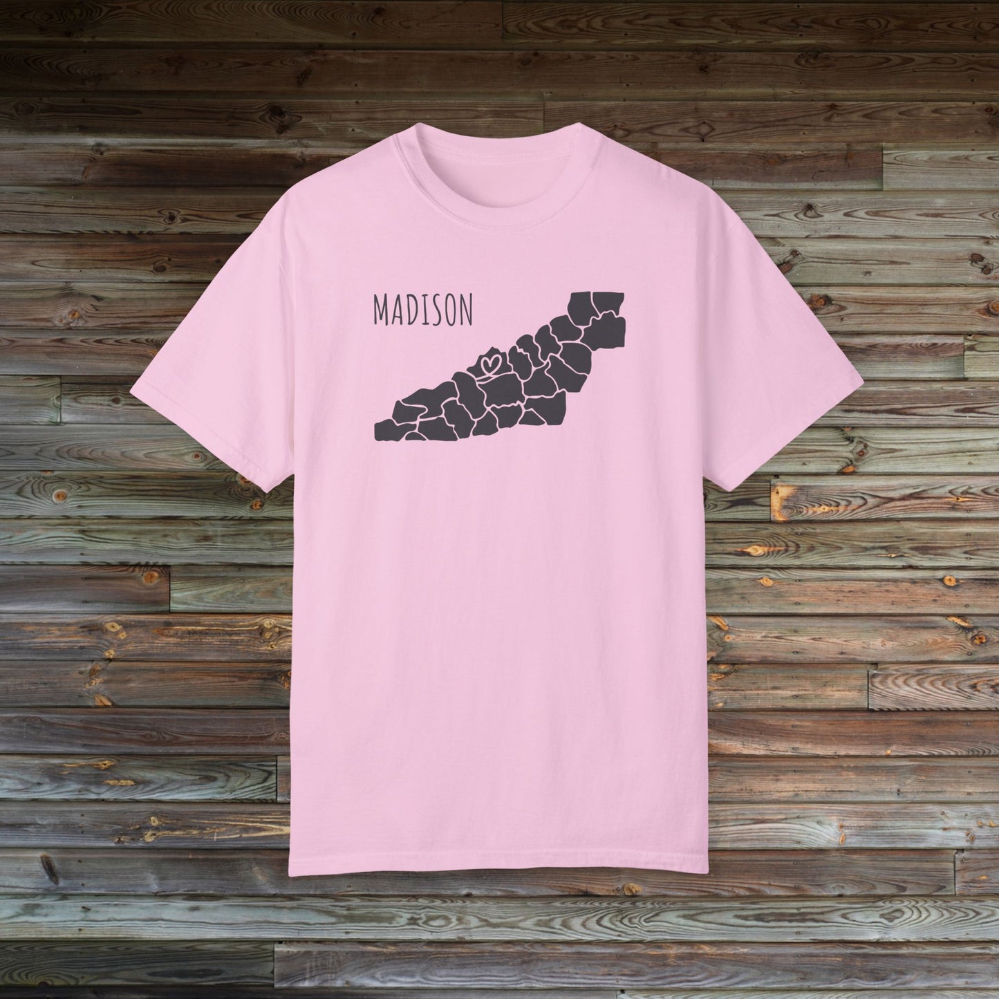 Madison County Heart | County Heart Collection | North Carolina Shirt | NC Mountains | Mountain Shirt | Western NC Shirt | Comfort Colors